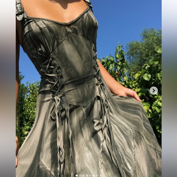 Lip Service Warbird Apocalyptic lace up mesh Gothic Dress - Picture 4 of 12